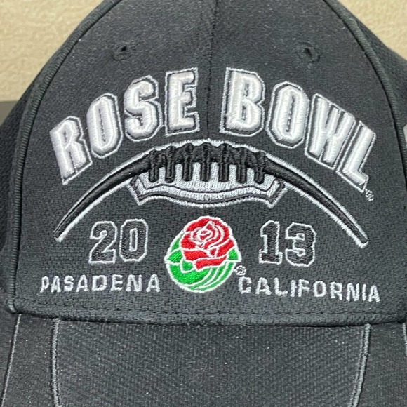 Vintage‎ Rose Bowl Pasadena 2013 Hat Cap Stanford Wisconsin Black - Picture 2 of 10